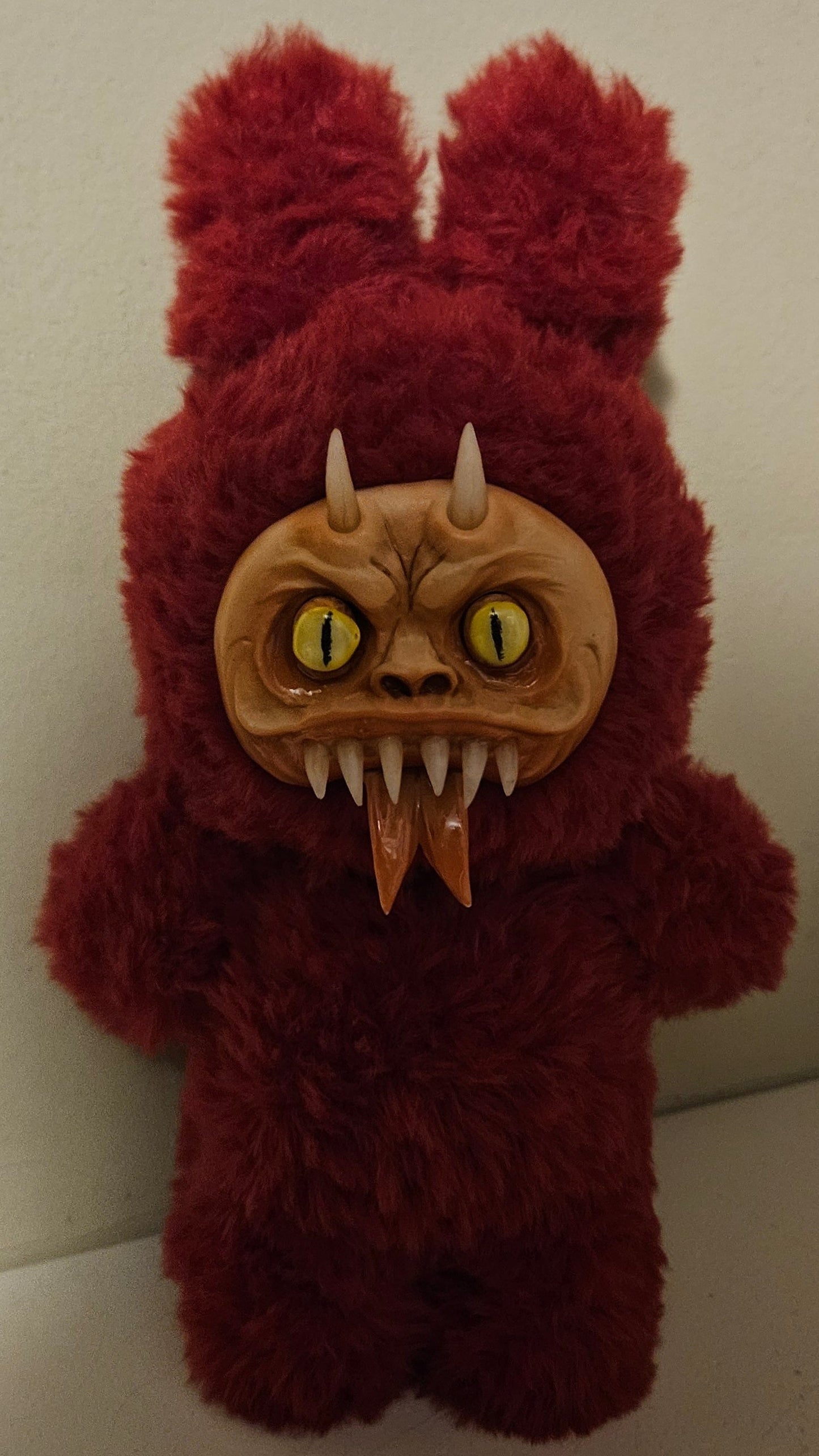 Red Devil Fancy Nightmare Monster Plush Handmade Hand painted