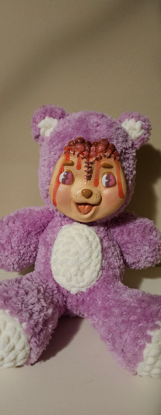 Brain Bear Fancy Nightmare Collection soft Plushie Hand Painted Face